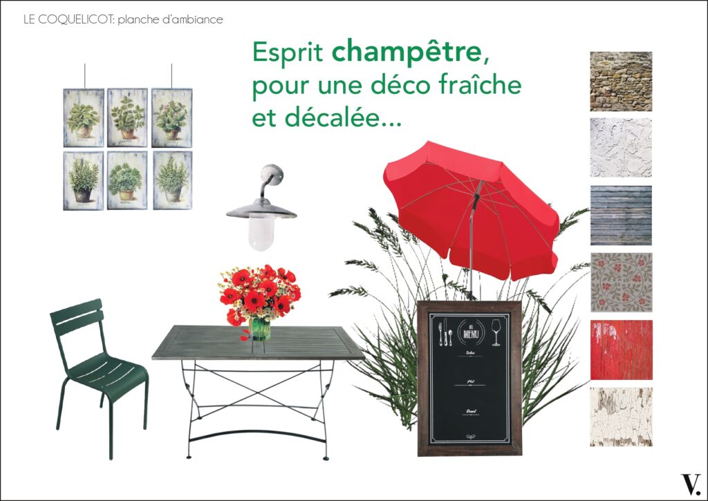 Planche d'ambiance- conception à la carte